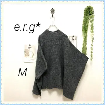 7453-2 이알지 e.r.g 니트 판초 M 무지 루즈핏