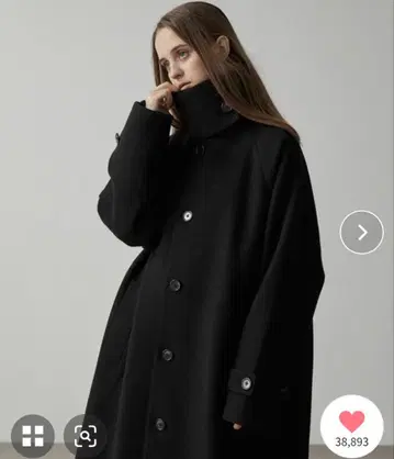 CLEL 클레일 테크 멜톤 루즈 스텐카라 코트 M