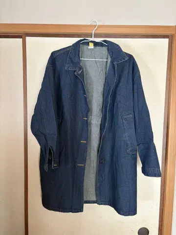 다크 블루 데님 자켓 오버 사이즈