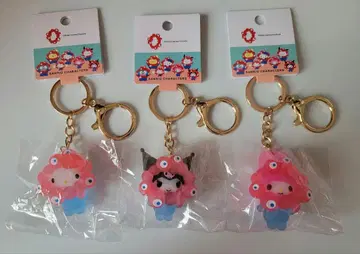 오사카 만박 산리오 미야쿠미야쿠 변신 키링 클리어 컬러 키티