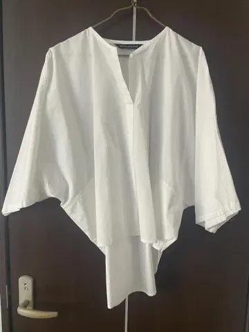 mizuiro ind 5부 소매 돌먼 풀오버 셔츠