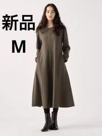 미사용 UNIQLO 브러쉬드 저지 원피스 M 사이즈 올리브