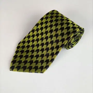 Paul Smith 블랙과 옐로우 그린 넥타이