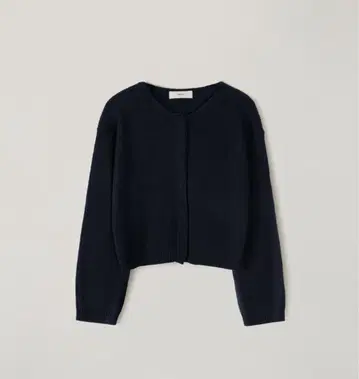 ohotoro Hidden Crop Cardigan navy
