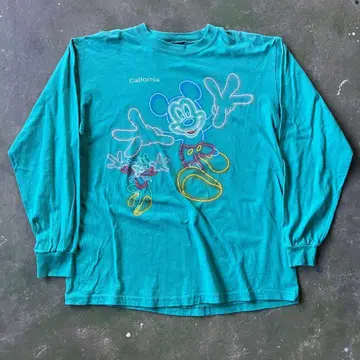 90s USA제 Sherry's MICKEY Disney 롱 T