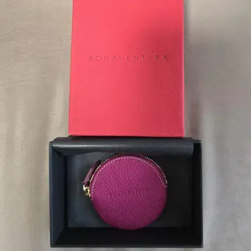 미사용 새상품 BONAVENTURA 라운드형 코인 케이스 핑크