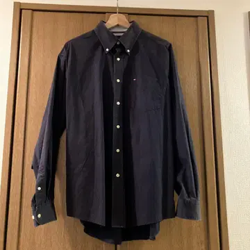 TOMMY HILFIGER 긴팔 셔츠 로고 자수 size XL 빅 사이즈