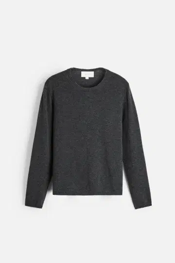 [ 새상품 ] ZARA 이탈리아제 캐시미어 크루넥 스웨터 M 그레이마르