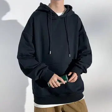 Yeecan 남성용 풀오버 무지 후드티 남녀 공용 봄/가을/겨울