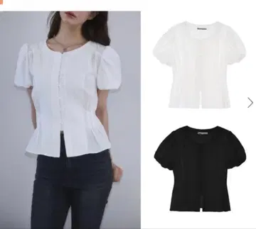 ROSE FRANTZ 플레어 블라우스 블랙