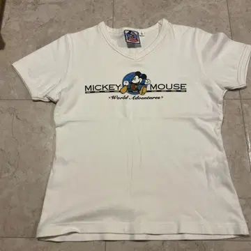 MICKEY'S WORLD 티셔츠 크루넥 캐릭터 티셔츠 디즈니