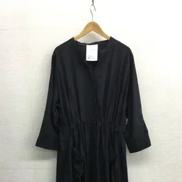 ELENDEEK 페이퍼 나일론 원피스 코트 F 블랙