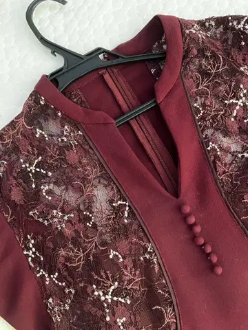 snidel 자수 미들 드레스