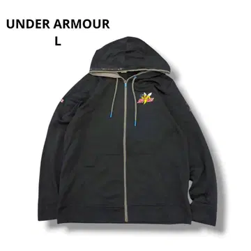 L UNDER ARMOUR 지퍼 후드티 블랙