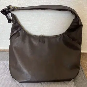 브라운 숄더백 더블 지퍼