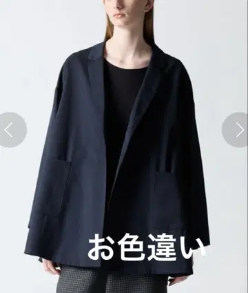 [ mizuiroind ] 와이드 테일러드 자켓 BLACK