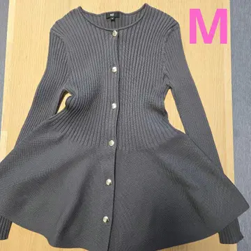 [ PLST ] 홀 가먼트 페플럼 가디건 M 그레이