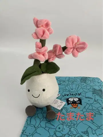 Jelly cat 꽃 장식 봉제 인형 본체