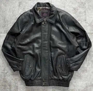 80s short real leather bomber jacket
