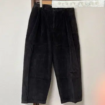90s PERRY ELLIS 페리 에리스 코듀로이 팬츠 블랙 코즈