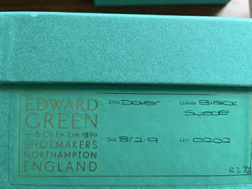 미사용 Edward green Dover Black Suede