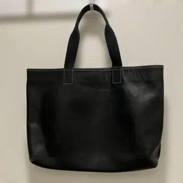 소가죽 토트백 블랙 A4 가능 핸드메이드 일본제
