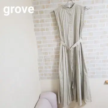 grove 샴브레이 플리츠 원피스