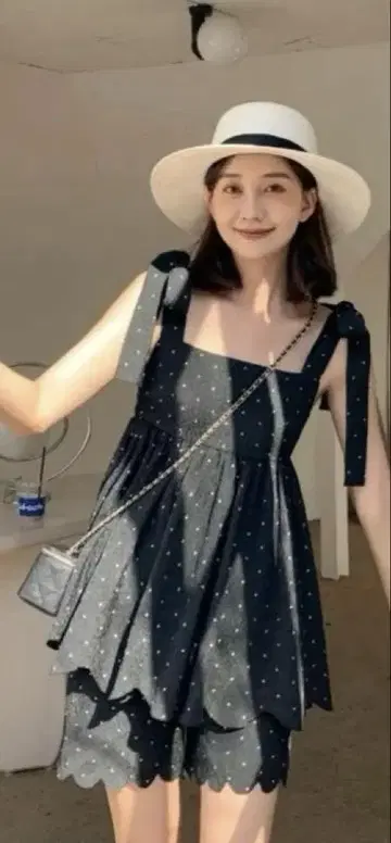 birthday bash 도트 자카드 셋업