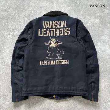 [ VANSON ] FELIX N-1 덱 자켓 네이비 시리얼 넘버 각인