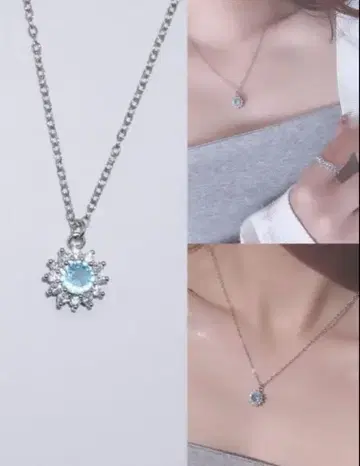 완판템 sassy angel 블루 플라워 펜던트
