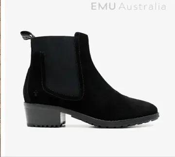 EMU Australia 사이드 고어 부츠 스웨이드 블랙 US623