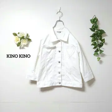 KINO KINO 7부 소매 자켓 G M 화이트 하트포켓