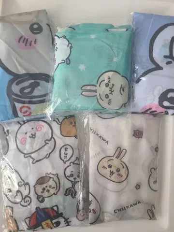 치이카와 (먼작귀) 모몽가 밤만쥬 토끼 하치와레 에코백 5종 세트