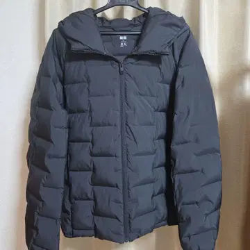 새상품급 UNIQLO 퍼프 테크 후드티 M 블랙