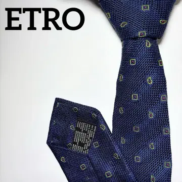 에트로 넥타이 코튼 실크 페이즐리 무늬 도트 무늬 두꺼운 원단 ETRO