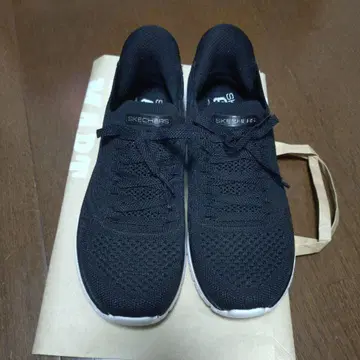 SKECHERS 블랙 스니커즈 여성용 23cm