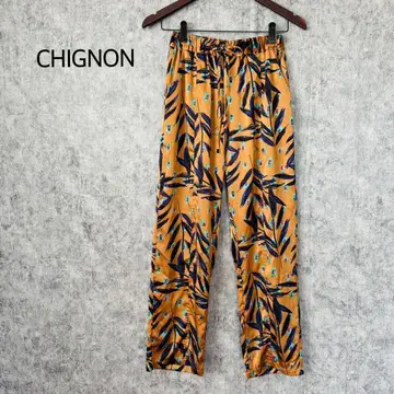 시뇽 CHIGNON 리프 무늬 이지 팬츠