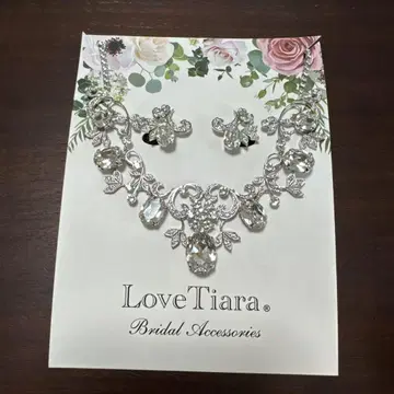 [ LoveTiara ] 스와로브스키 크리스탈 목걸이 & 귀찌 세트