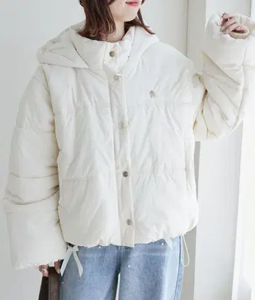 MAJESTIC LEGON 후드 부착 볼륨 충전솜 블루종