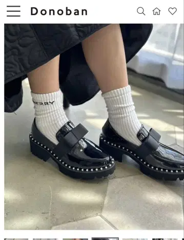 아키론 x Donoban 콜라보 펄 리본 로퍼 S