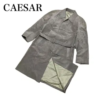 [ CAESAR ] 남성용 아우터 자켓 롱 코트 고급 인조 가죽 스웨이드