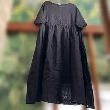 츠하루 린넨 거즈 개더 원피스