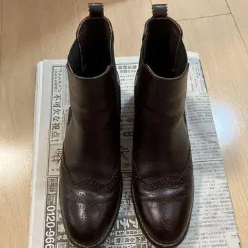 히미코 사이드 고어 부츠 다크 브라운 23cm