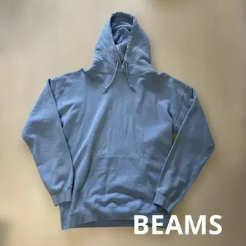 BEAMS 코튼 풀오버 후드티