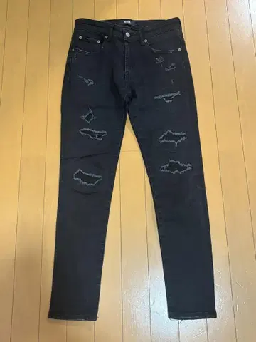 AZUL DENIM 리페어 스키니 블랙 S 사이즈