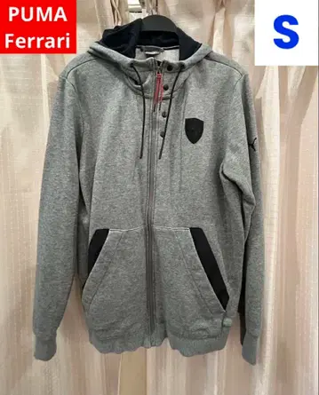 레어 페라리 Puma Ferrari 페라리 로고 그레이 후드티 S
