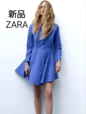 새상품 ZARA 숏 포플린 원피스 원피스 튜닉 블라우스 S