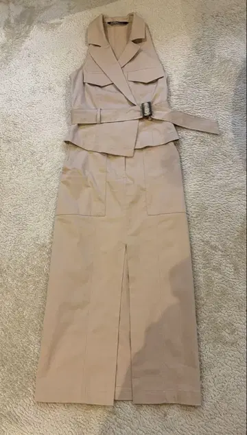 ZARA 슬리브리스 셔츠 원피스