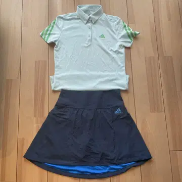 adidas 골프 여성용 피케 셔츠 스커트 세트