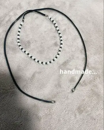 handmade pearl leather choker todayful